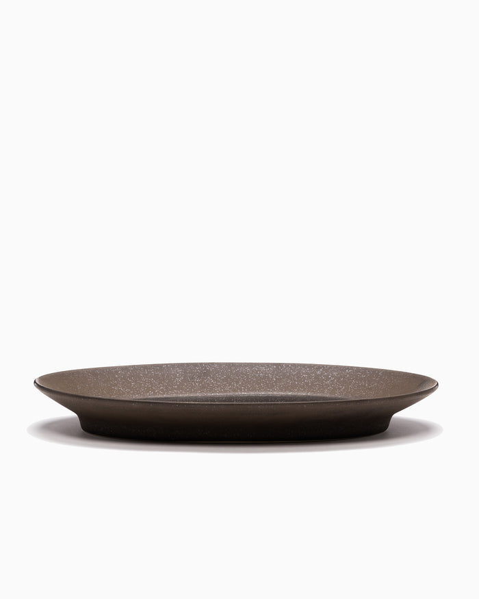 Rim Oval Plate Large - Copper Brown