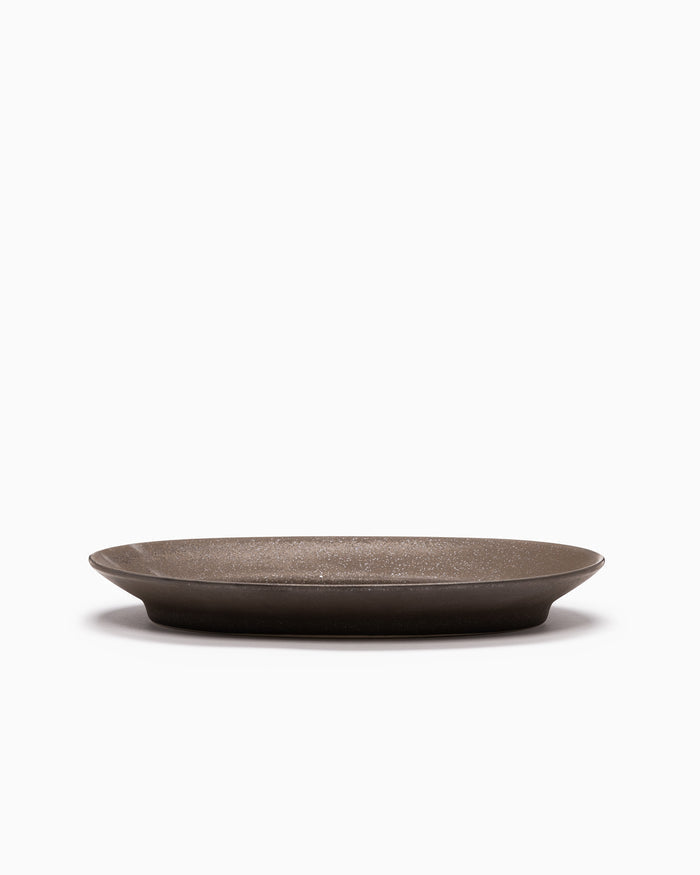 Rim Oval Plate Medium - Copper Brown