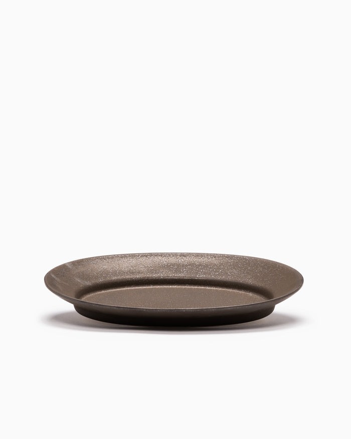 Rim Oval Plate Medium - Copper Brown