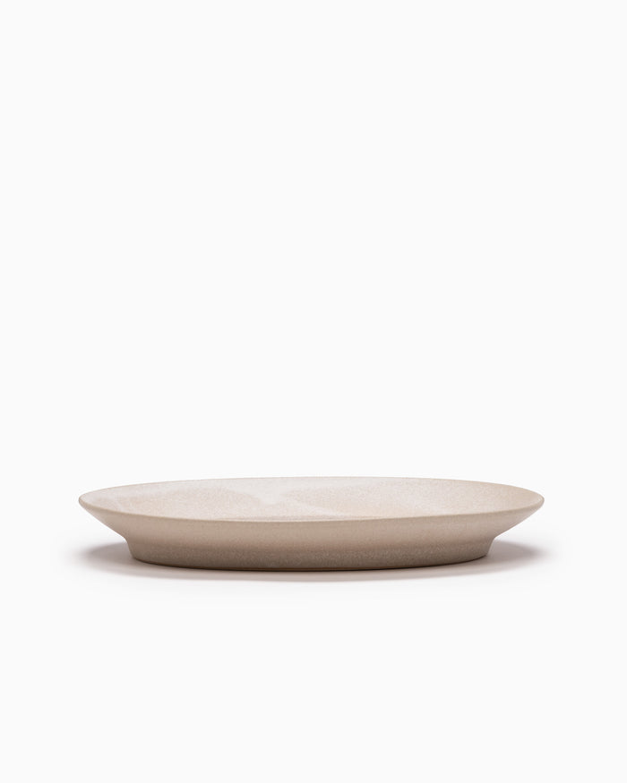 Rim Oval Plate Medium - Stone Beige
