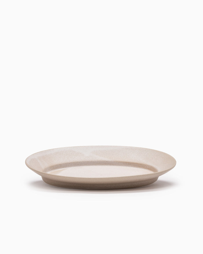 Rim Oval Plate Medium - Stone Beige