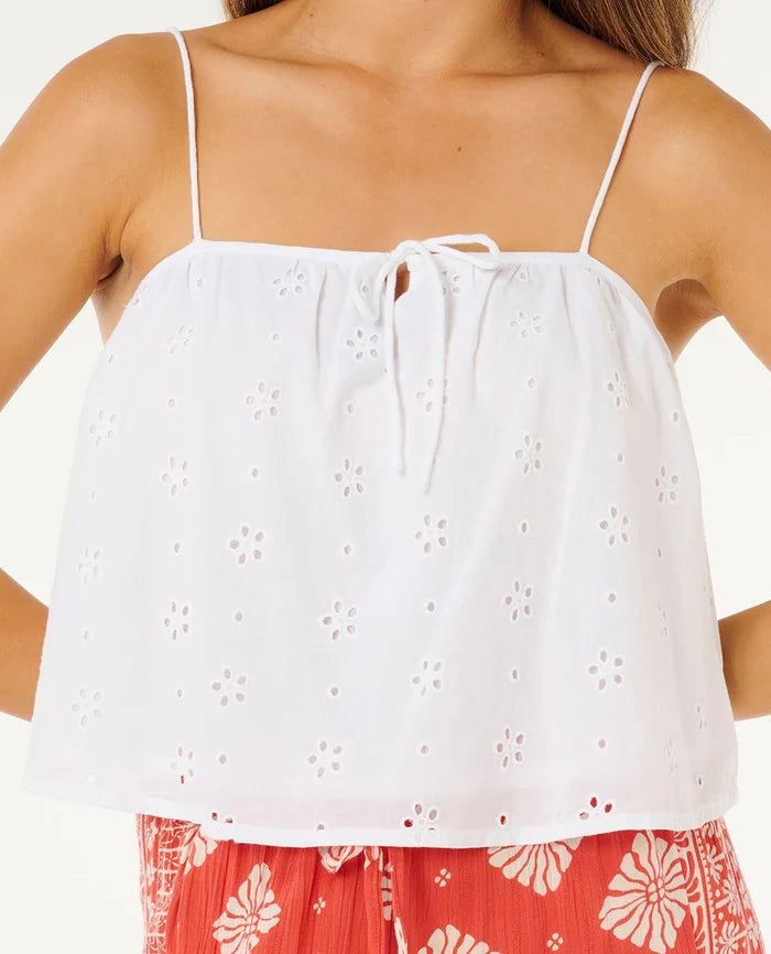 Rip Curl Oasis Broderie Top - White