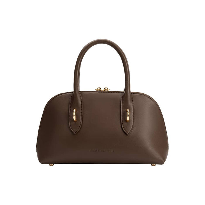 Rue Espresso Recycled Vegan Leather Top Handle Bag