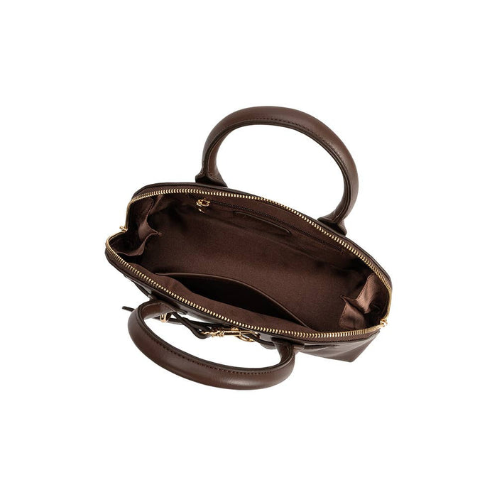 Rue Espresso Recycled Vegan Leather Top Handle Bag