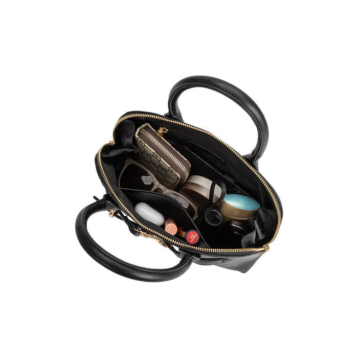 Rue Espresso Recycled Vegan Leather Top Handle Bag