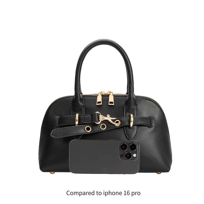 Rue Espresso Recycled Vegan Leather Top Handle Bag