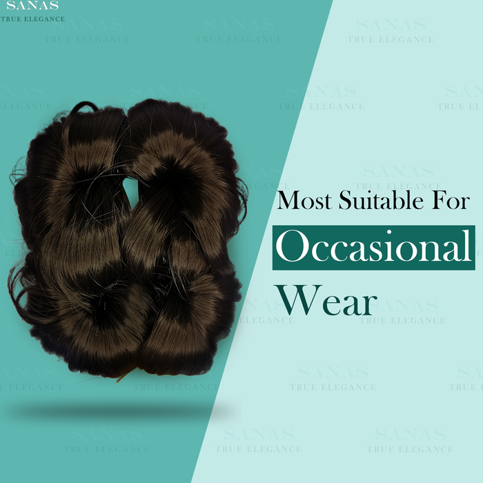 Lightweight Brown Hair Bun Extension for Daily Wear