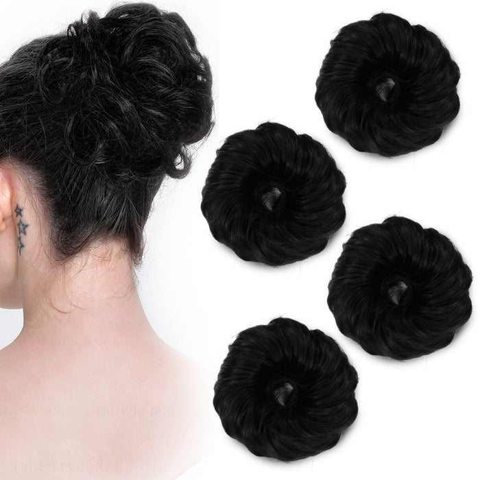 SANAS black hair extension rubbers – hair accessories for women