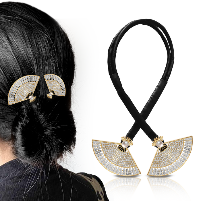 SANAS Rhinestone Hair Twist Bun Maker for elegant women's hairstyles