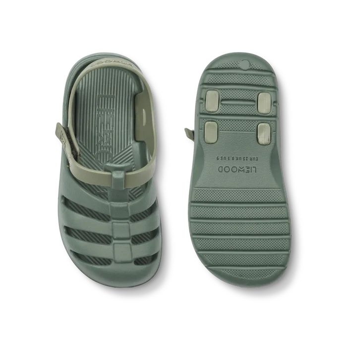 Liewood - Sandals - Beau - Tea/Faune Green - Front & Bottom