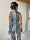 Scarf Frou Frou, Grey SUPER YAYA