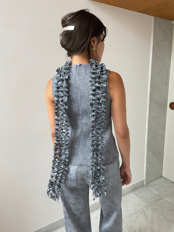 Scarf Frou Frou, Grey SUPER YAYA