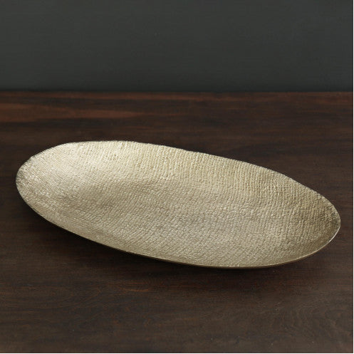 SIERRA Tela deep oval platter gold - Large