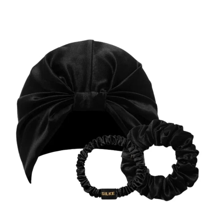 Silk Bonnet, Scrunchie & Hair Tie Gift Set