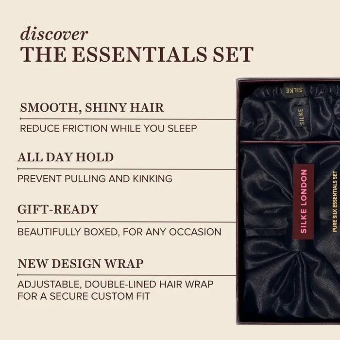 Silk Bonnet, Scrunchie & Hair Tie Gift Set
