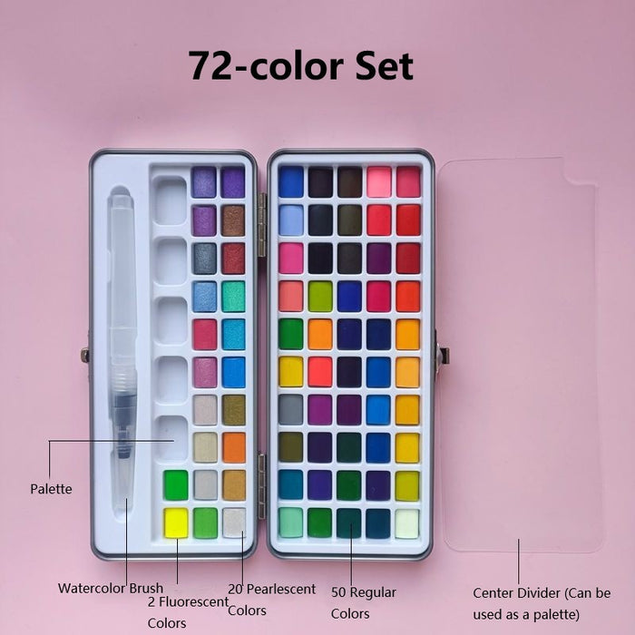 Solid Watercolor Paint Set for Ronghua Chanhua, Art & Crafts(Combo Pack Set of 72/90)