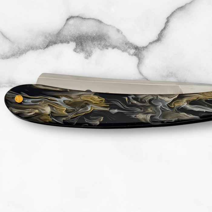 Straight Edge Shave Saki Epoxy Carbon Series - Brown Shadows