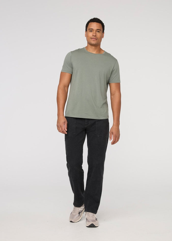 Men's Black Stretch Canvas Utility Pant full body