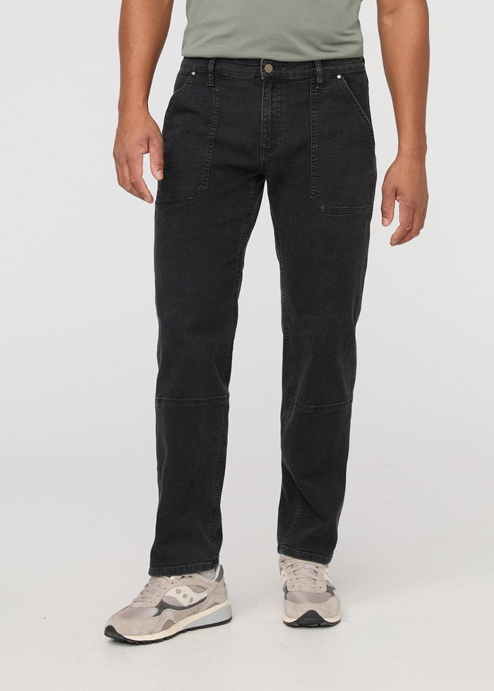 Men's Black Stretch Canvas Utility Pant Front