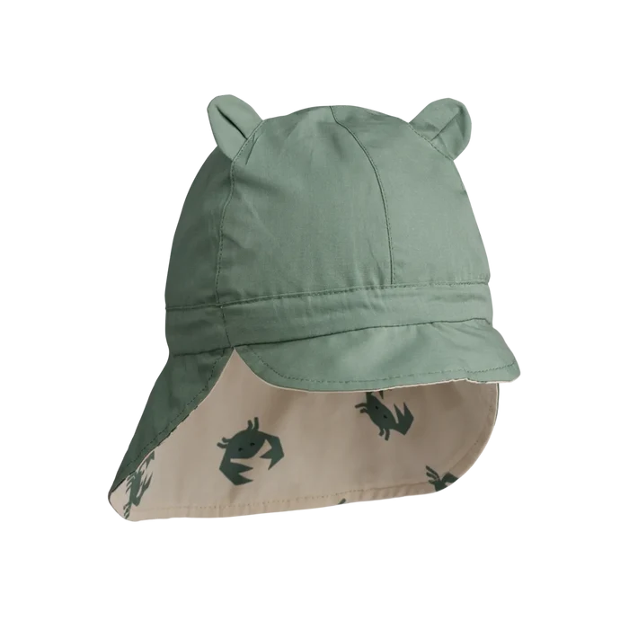 Liewood - Sun Hat - Crab Sandy/Peppermint - Reversible