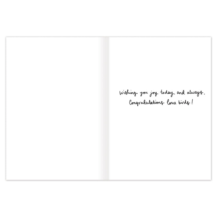 Greeting card with black text on a white background