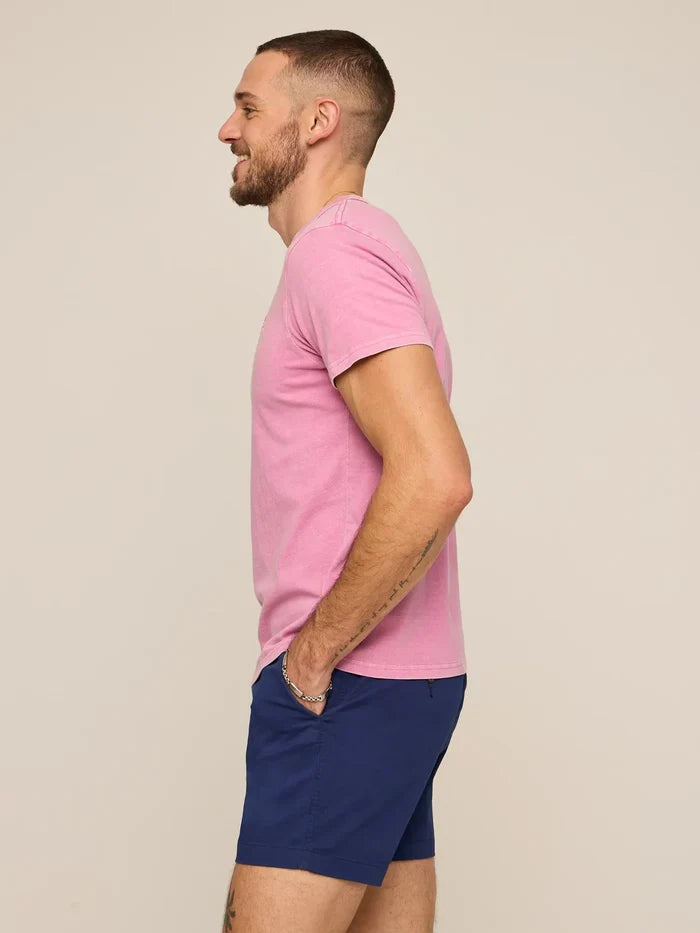 The 24/7, 365 (Essential Non Pocket T-Shirt) - Rustic Blush - Image 3 - Chubbies Shorts