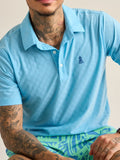 The Afternoon Blue (Textured Performance Polo) - Image 1 - Chubbies Shorts