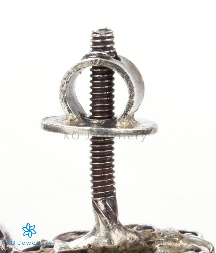 The Anandita Silver Kempu Jhumka(Two Tone)