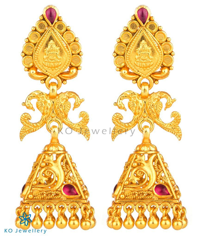 The Anisha Silver Peacock Jhumka