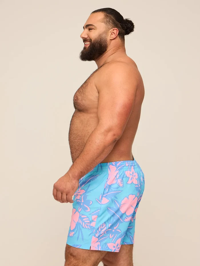 The Baja Breezies 5.5" (Classic Lined Swim Trunks)- Blue - Image 3 - Chubbies Shorts