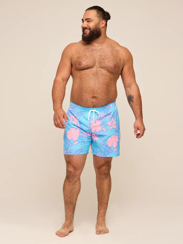 The Baja Breezies 5.5" (Classic Lined Swim Trunks)- Blue - Image 5 - Chubbies Shorts