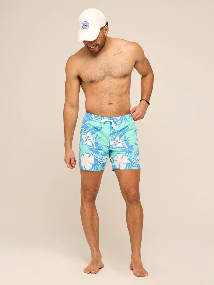 The Baja Breezies 5.5" (Classic Lined Swim Trunks)- Green - Image 5 - Chubbies Shorts