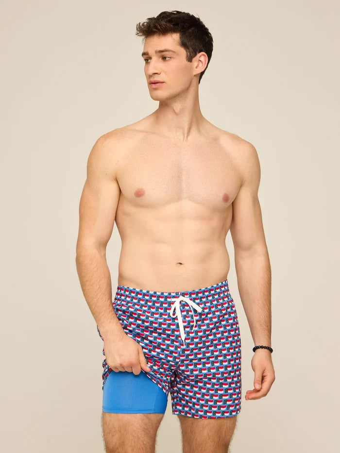 The Blue Ridge Bliss 5.5" (Classic Lined Swim Trunk) - Image 1 - Chubbies Shorts