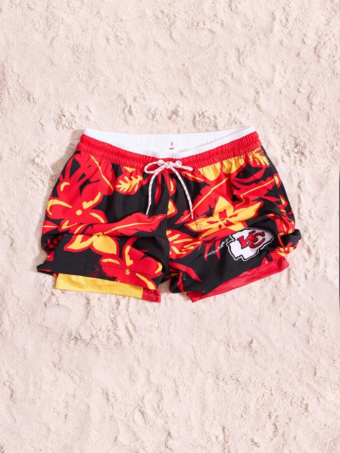 The Chiefs Deep End Zones 5.5" (Classic Lined Swim Trunk) - Image 3 - Chubbies Shorts
