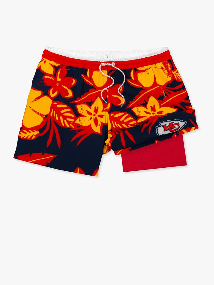 The Chiefs Deep End Zones 5.5" (Classic Lined Swim Trunk) - Image 5 - Chubbies Shorts