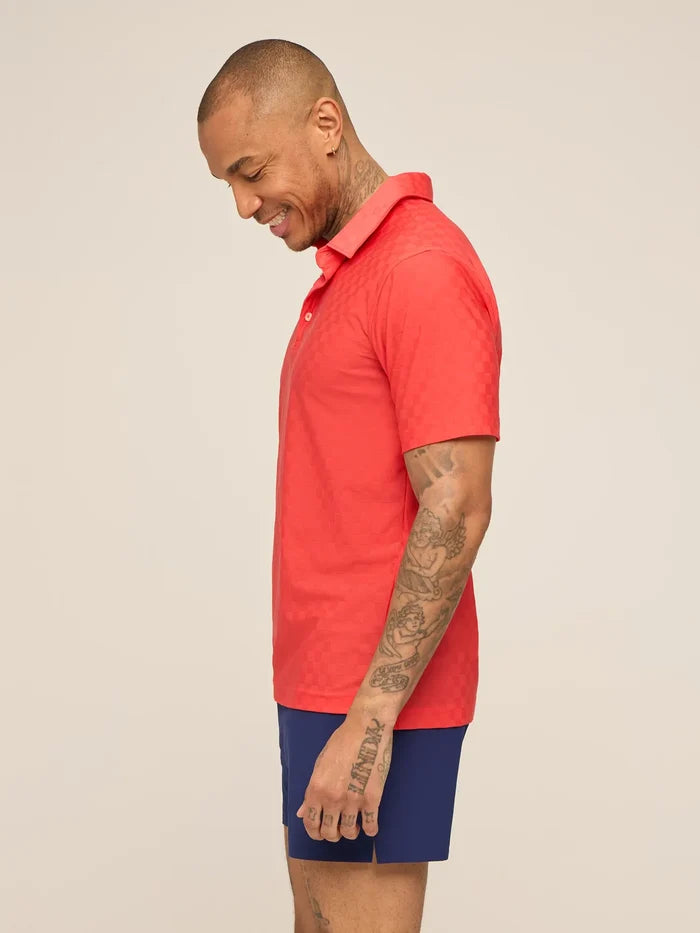 The Chili Pepper (Textured Performance Polo) - Image 4 - Chubbies Shorts