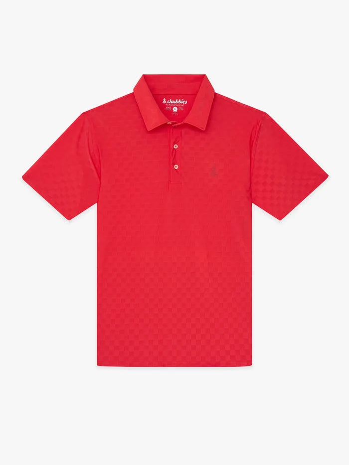 The Chili Pepper (Textured Performance Polo) - Image 1 - Chubbies Shorts