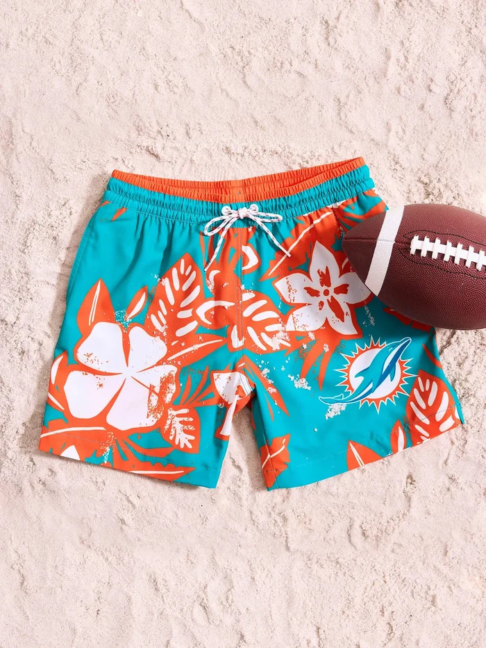 The Dolphins Deep End Zones 5.5" (Classic Lined Swim Trunk) - Image 2 - Chubbies Shorts