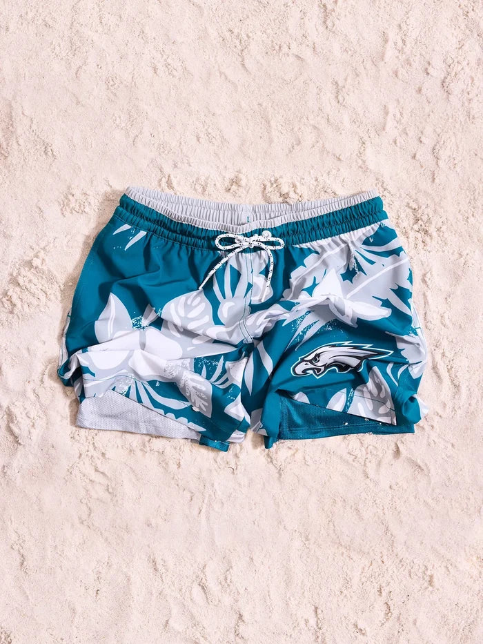 The Eagles Deep End Zones 5.5" (Classic Lined Swim Trunk) - Image 3 - Chubbies Shorts