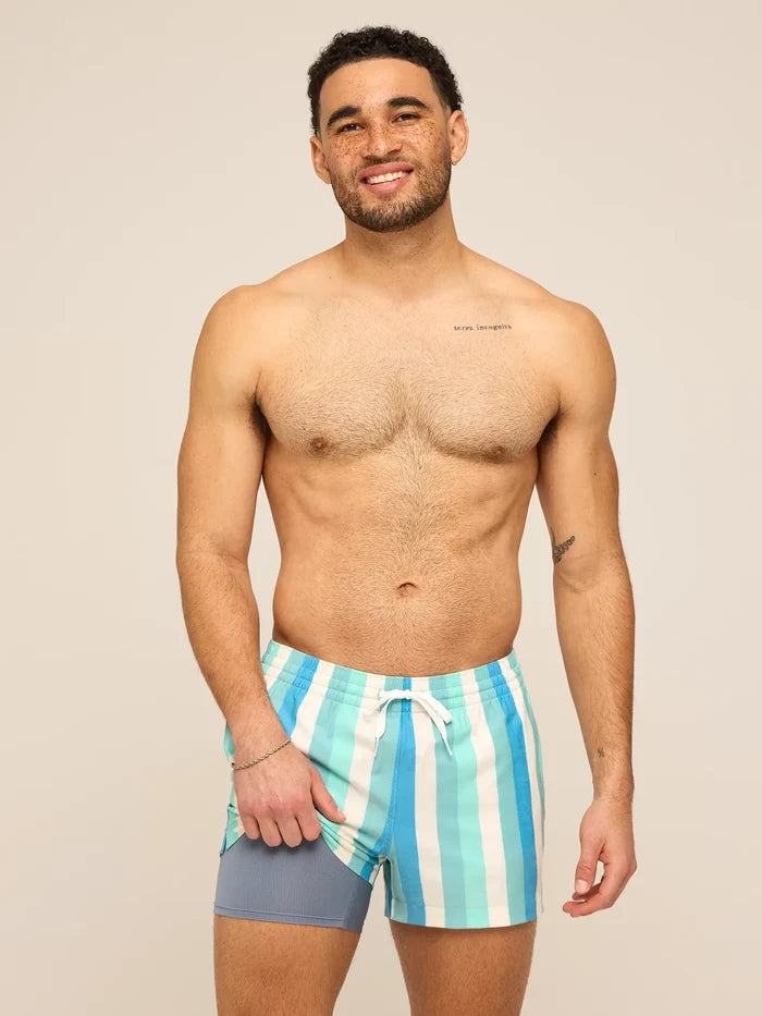 The Eversea Stripes 4" (Classic Lined Swim Trunk) - Image 1 - Chubbies Shorts
