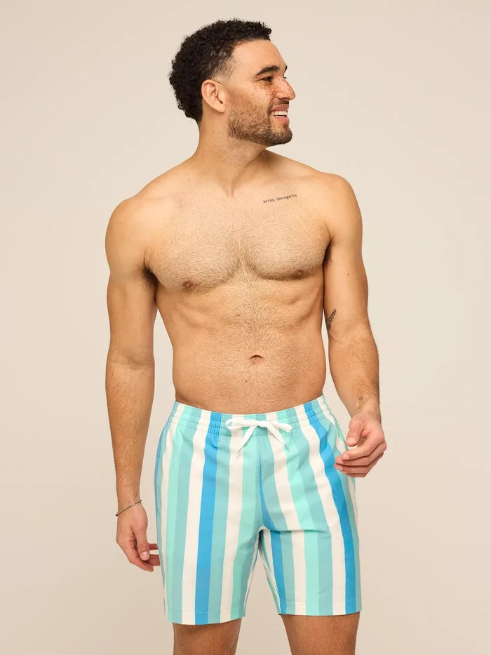 The Eversea Stripes 7" (Classic Lined Swim Trunk) - Image 3 - Chubbies Shorts