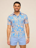 The Frond Farewell (Performance Polo)- Orange - Image 1 - Chubbies Shorts