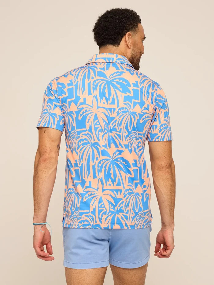 The Frond Farewell (Performance Polo)- Orange - Image 2 - Chubbies Shorts