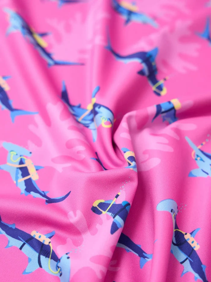 The Great Pink Shark (Boys Performance Polo) - Image 2 - Chubbies Shorts