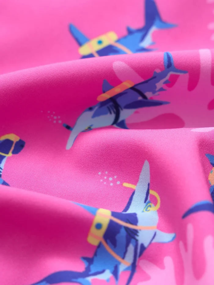 The Great Pink Sharks (Boys Lined Swim Trunk) - Image 2 - Chubbies Shorts