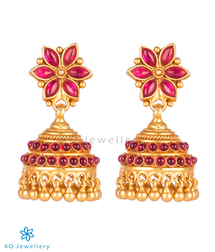 Purchase gold-plated temple jewellery jhumkas online