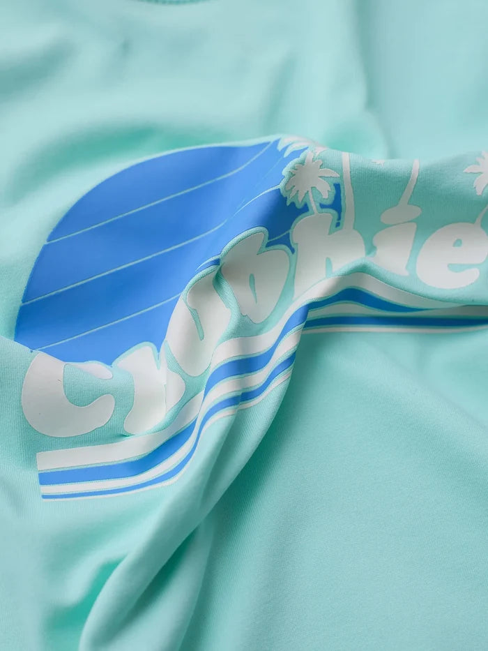 The Lil Ol' College Try (Toddler Rashguard)- Teal - Image 3 - Chubbies Shorts