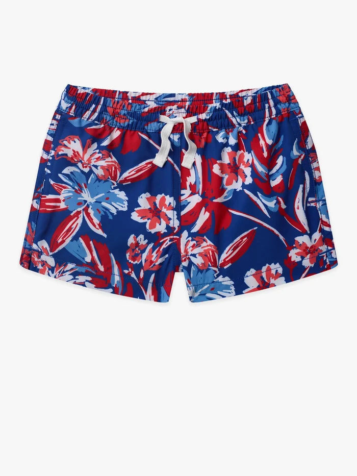 The Lil Star Spangled Blooms (Toddler Swim Trunk) - Image 1 - Chubbies Shorts