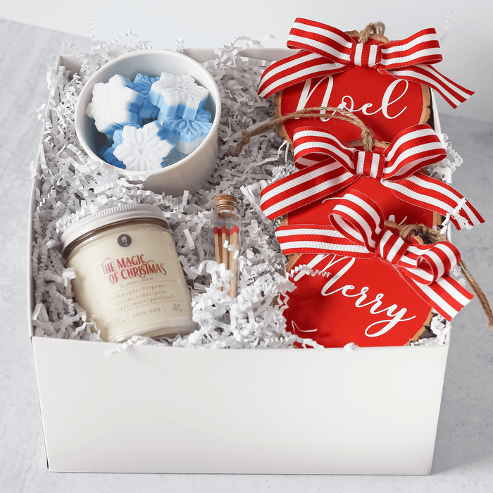 The Magic of Christmas Gift Set Candle + Wax Melts + Ornaments + Matches - Jarful House