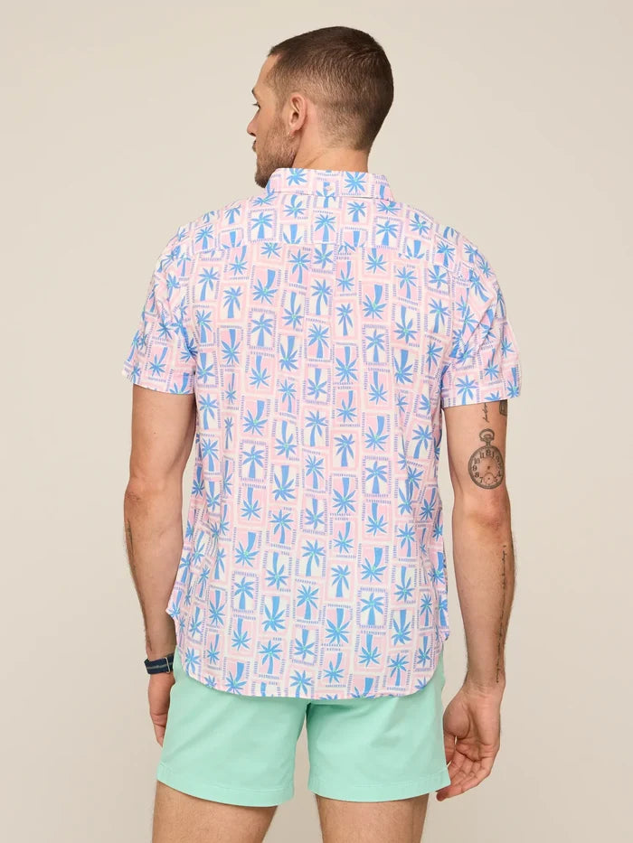 The Miami Mosaic (Resort Weave Friday Shirt)- Pink - Image 2 - Chubbies Shorts